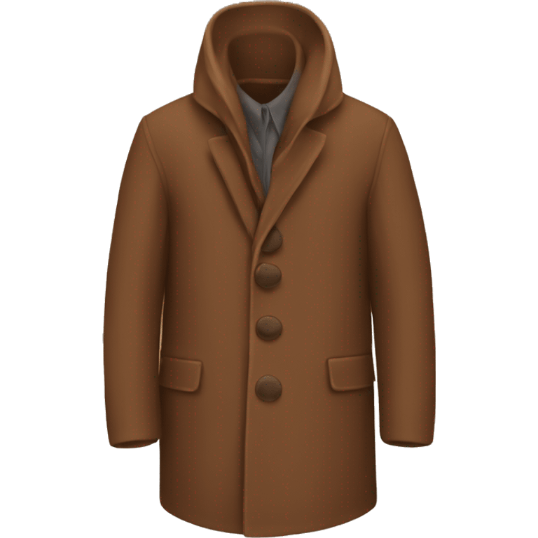 Brown coat emoji