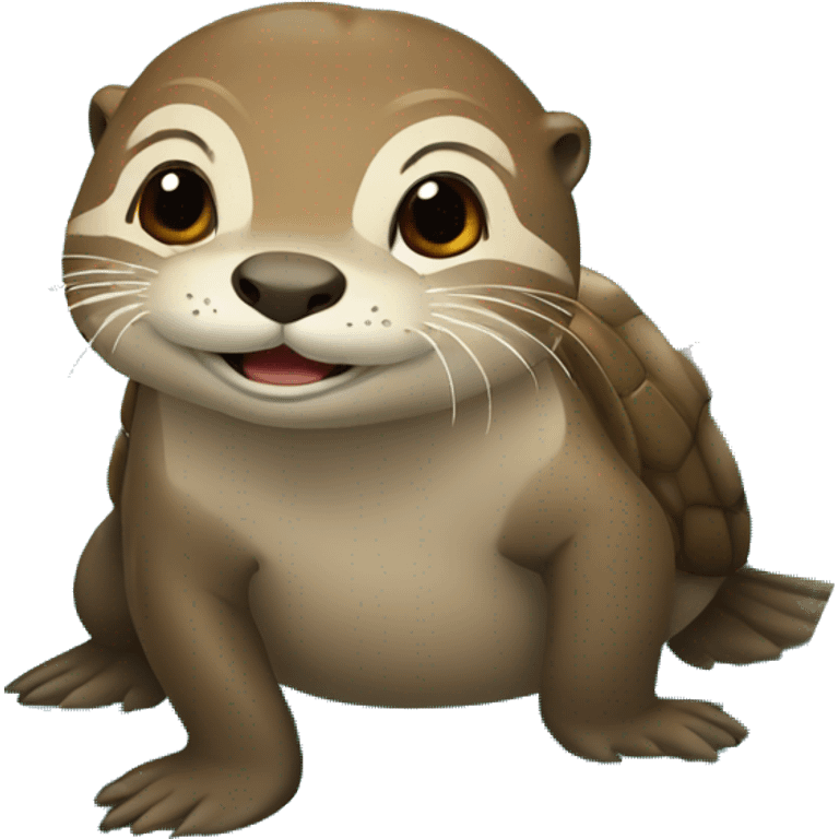 Loutre sur tortue emoji