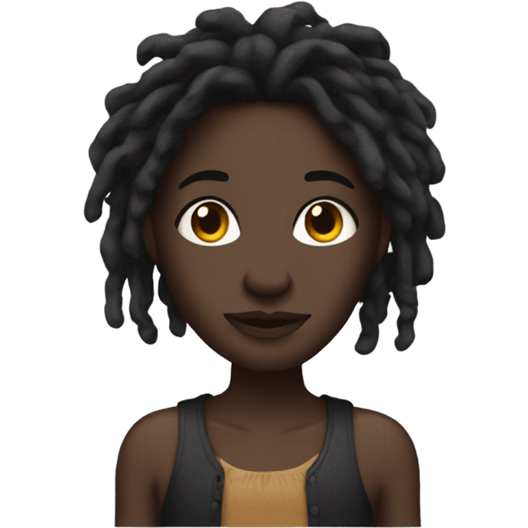 darkskin with locs emoji