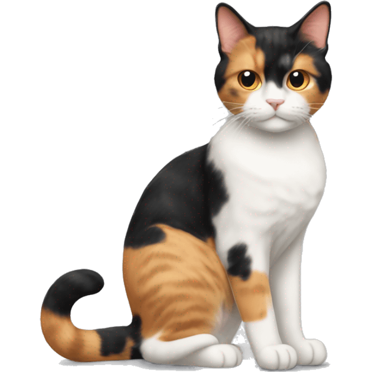 calico cream cat with black calico cat with orange calico cat mixed emoji