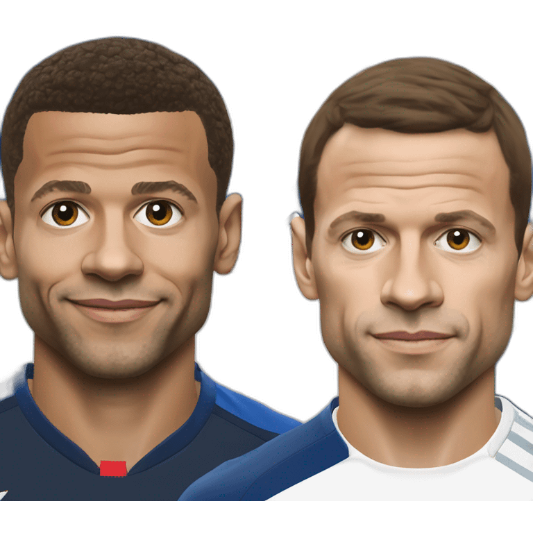 Emanuel macron qui tchek kilian Mbappé emoji