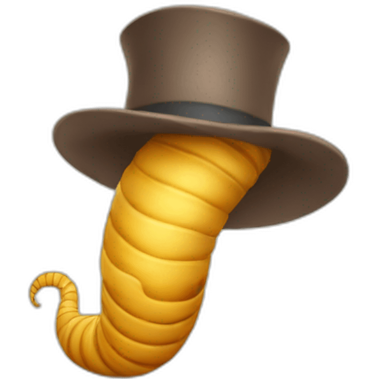 worm in hat emoji