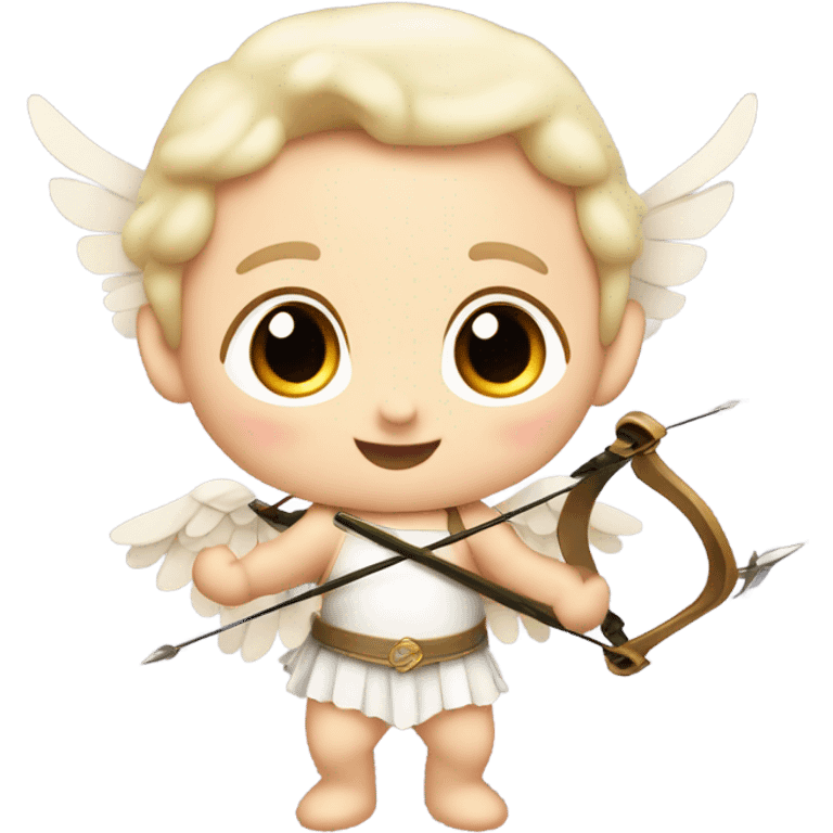 Pale cute cupid baby with arrow emoji