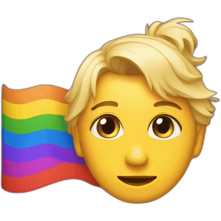 Drapeau gay emoji