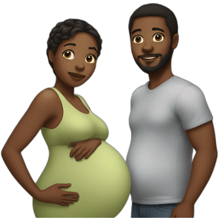 Pregnant black man emoji