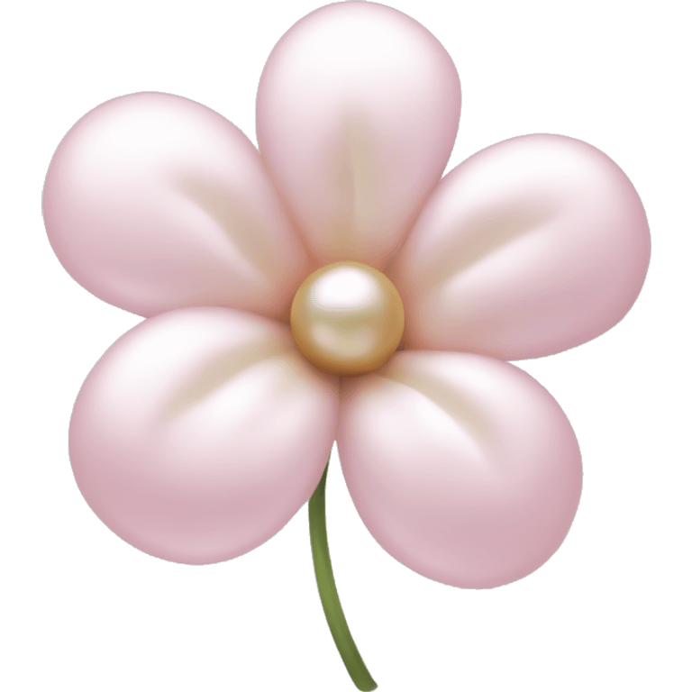 Pearl light pink flower emoji