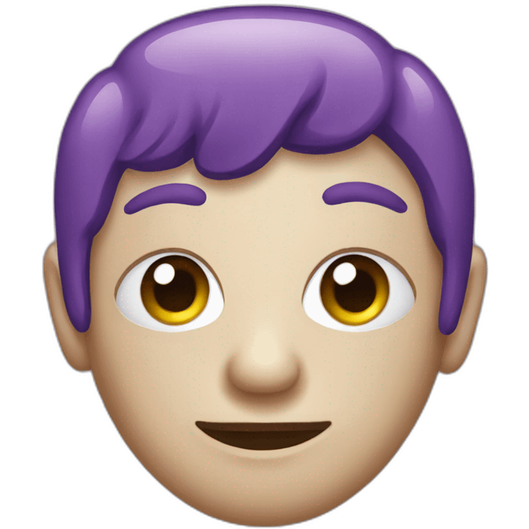 Sock with eyes and purple hair emoji