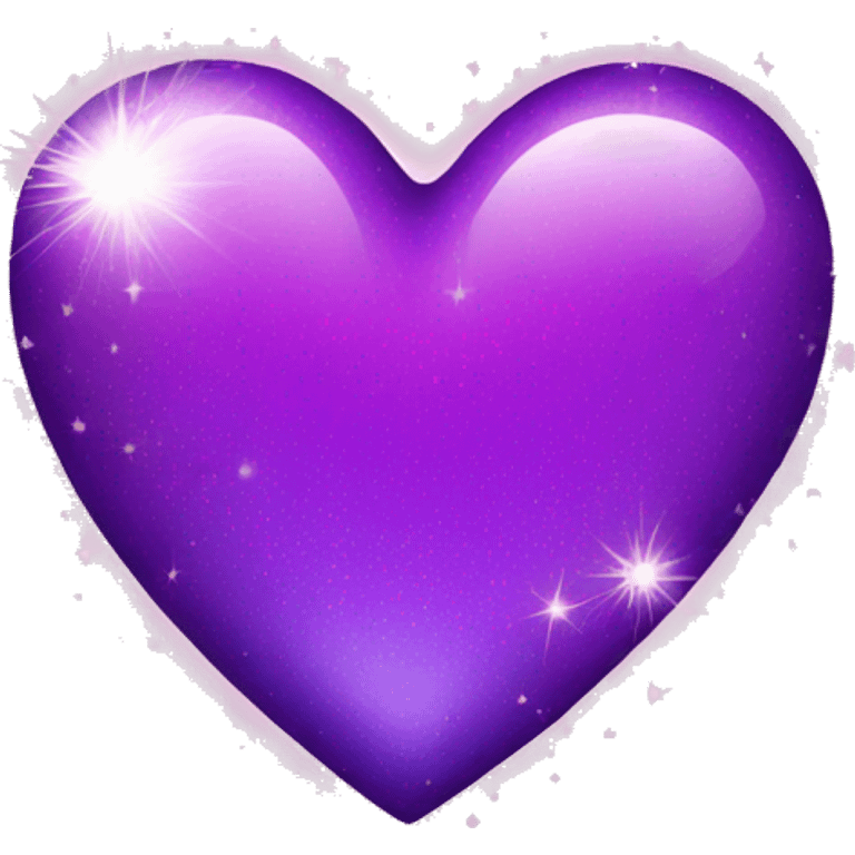 Purple heart with sparkles emoji