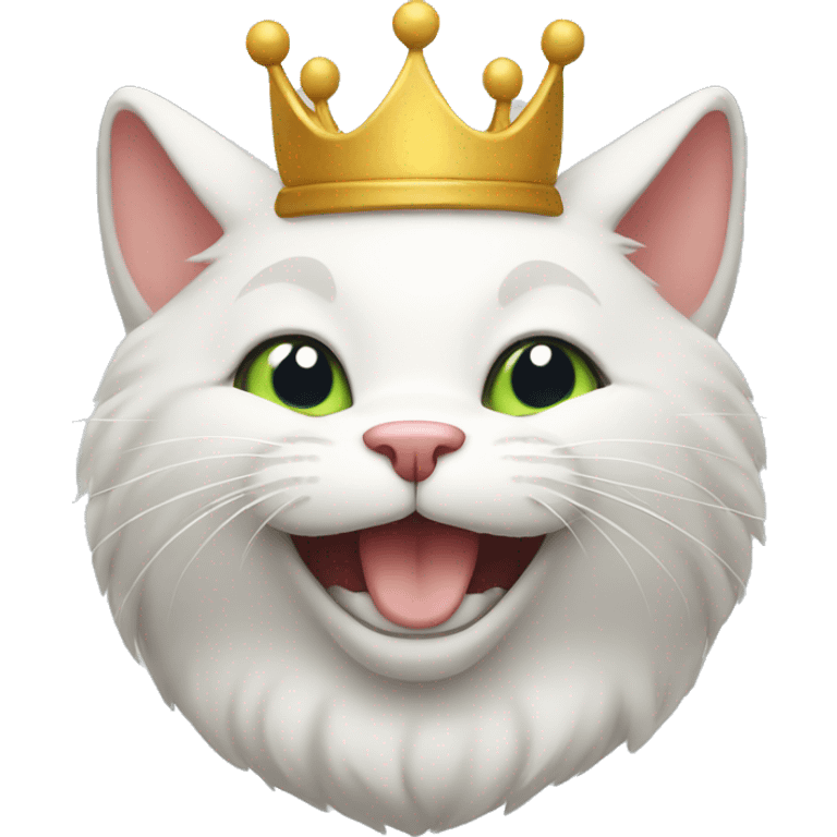 happy cat with crown emoji