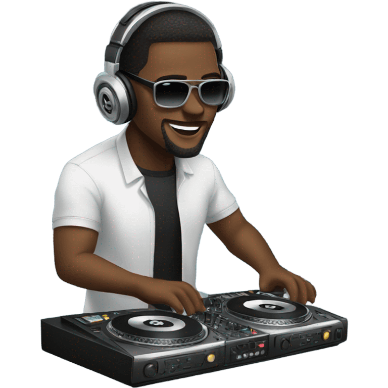 Man playing dj deck emoji