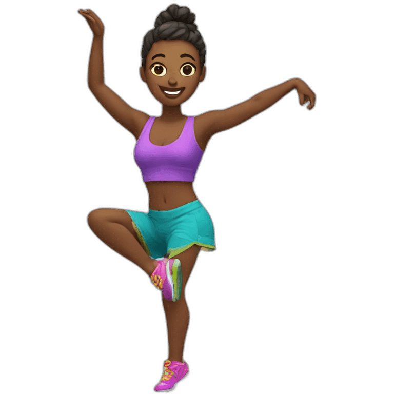 Une danseuse de Zumba classique  emoji