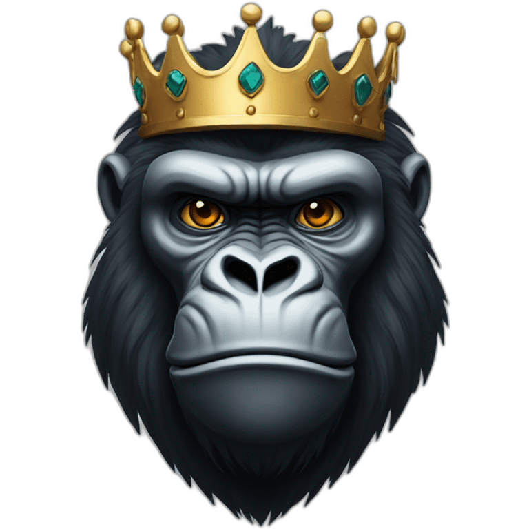 King Gorilla looking menacing emoji