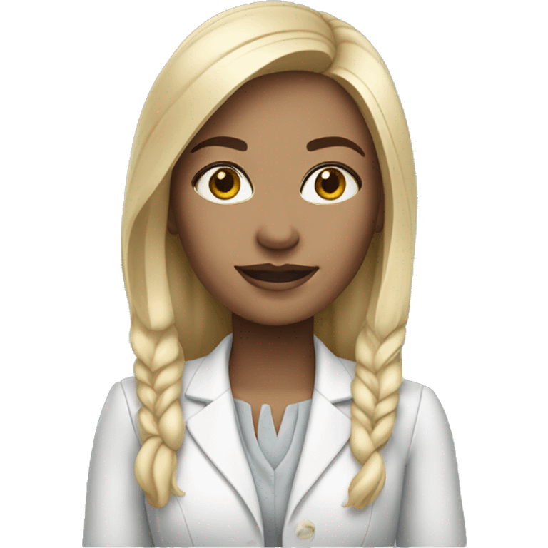 Young Chief Marketing Officer Woman, White Skin emoji