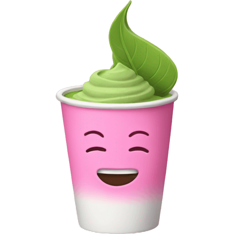 Pink matcha emoji