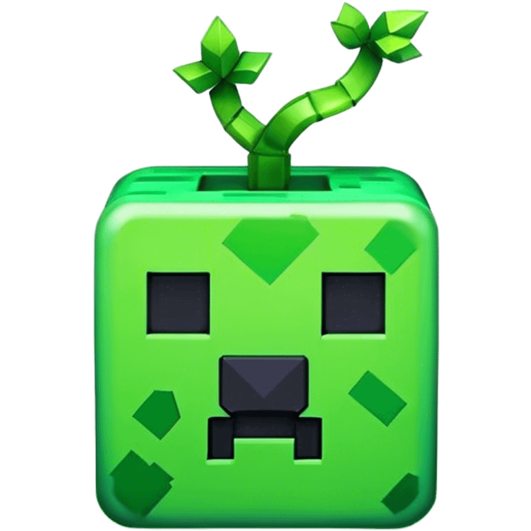 Minecraft neon creeper emoji