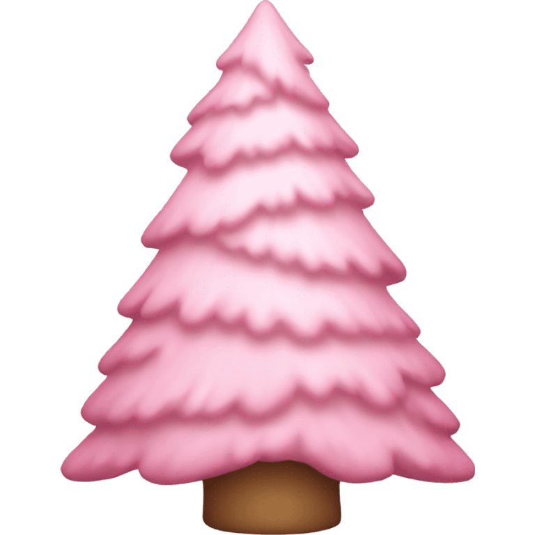 pastel pink christmas tree emoji