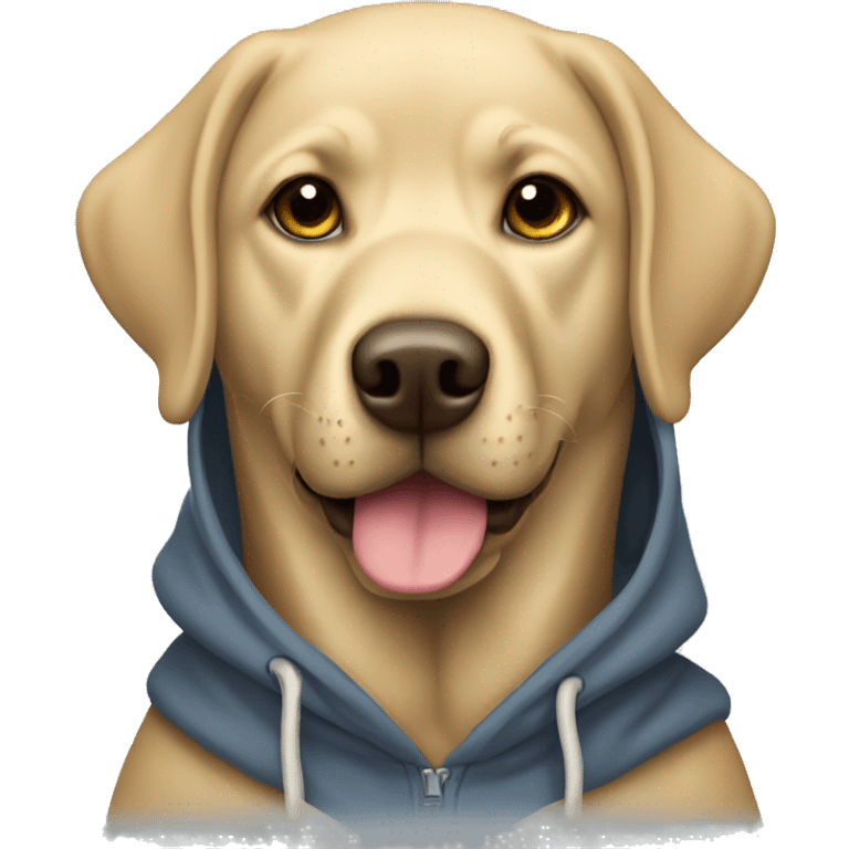 labrador with hoodie emoji