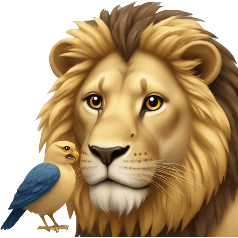 Lion mixed With a bird emoji