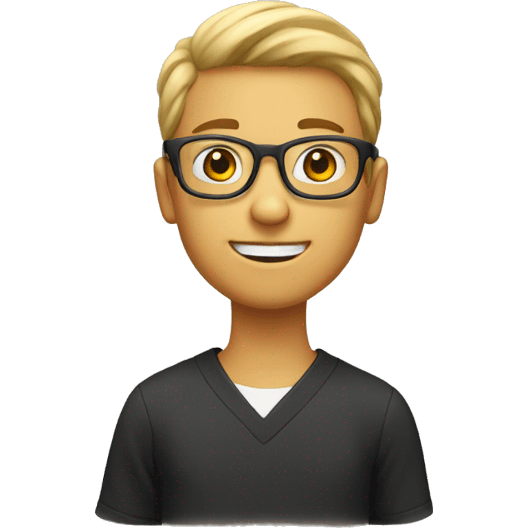 A student with spectacle emoji