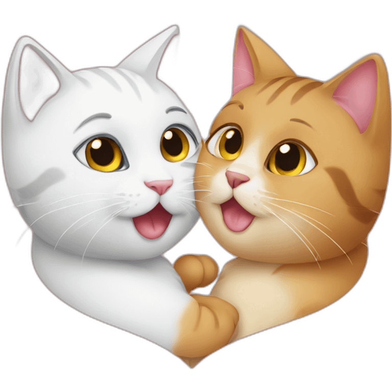 Cats kiss heart emoji