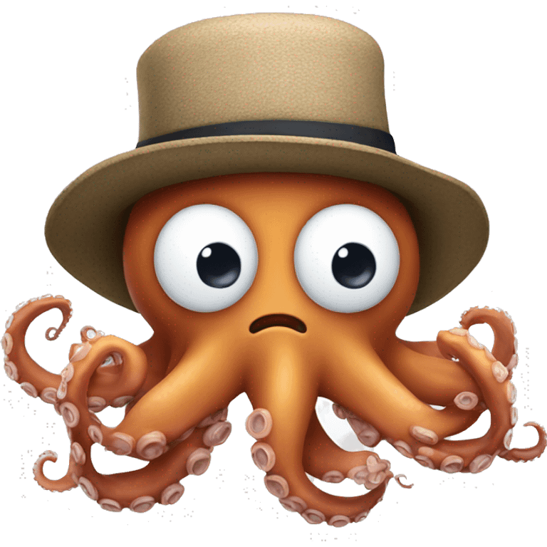 Octopus wearing hat emoji