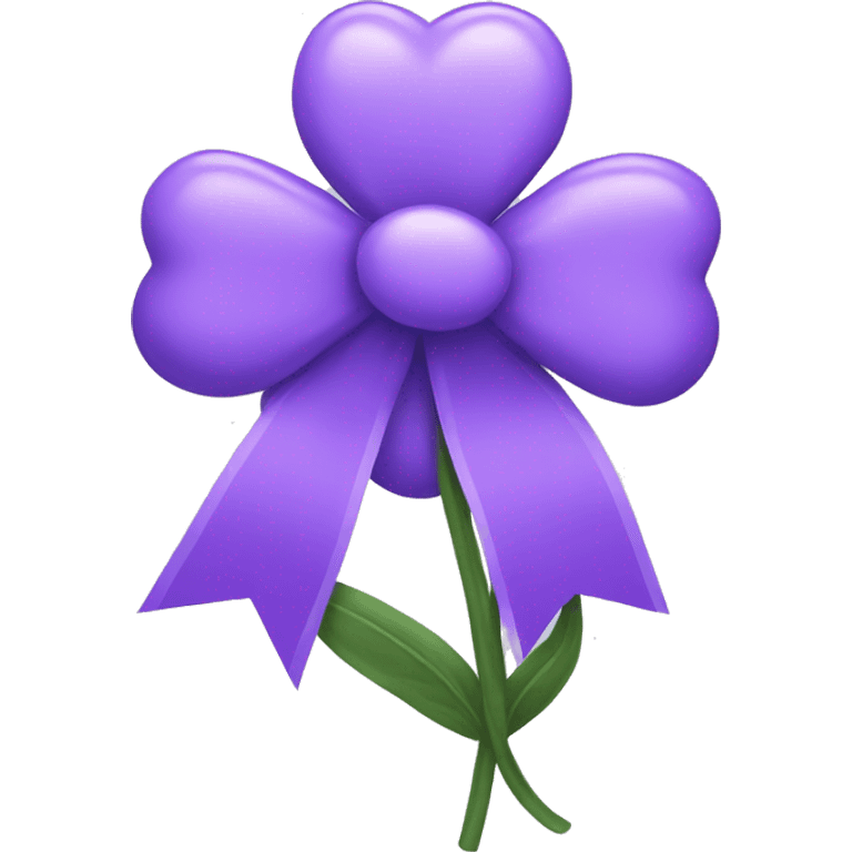 lavender flower with purple ribbon emoji