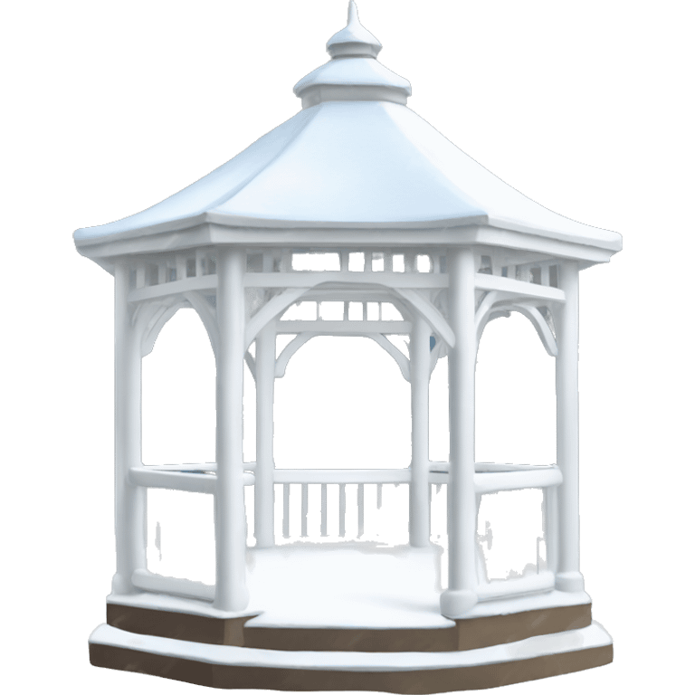 White gazebo in snow emoji