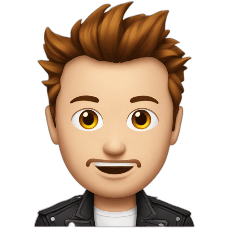 elon musk with punk cut emoji