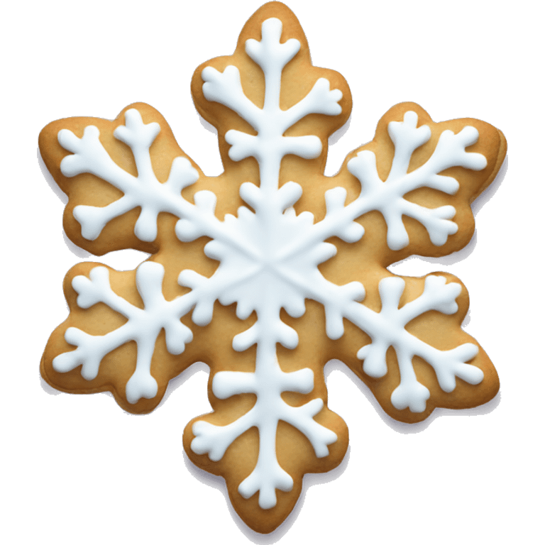 Sugar cookie snowflake emoji