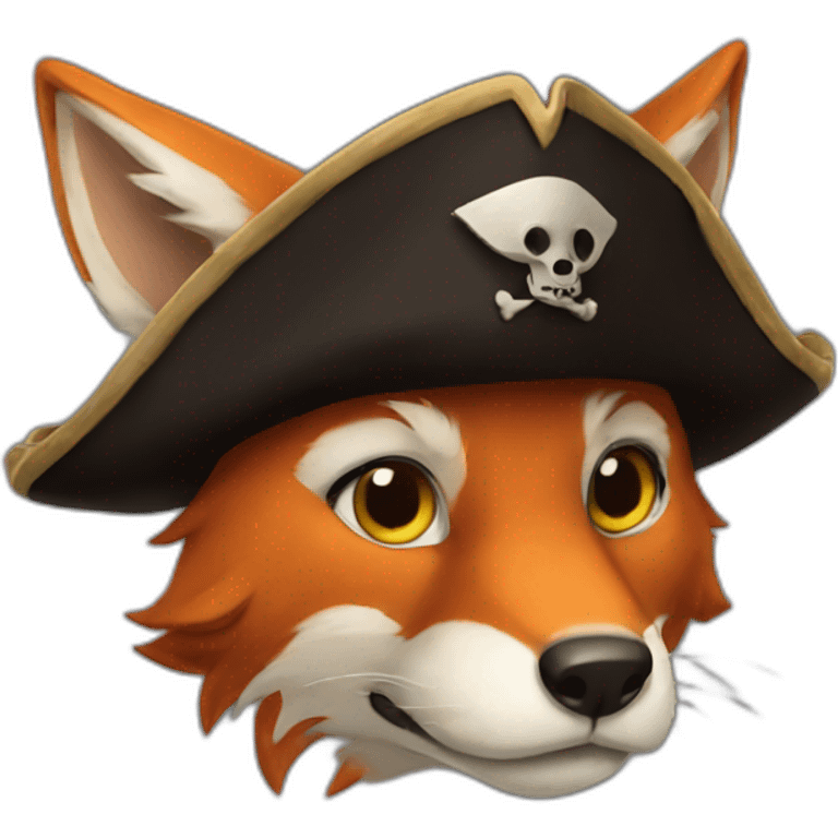 The pirate fox  emoji