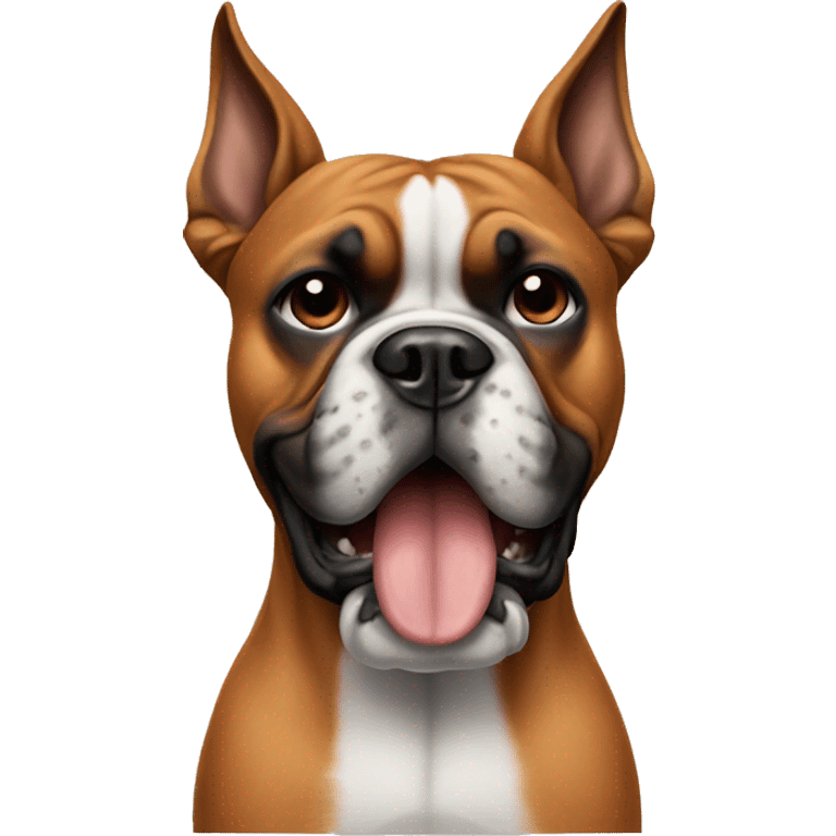 Boxer dog sticking middle finger up emoji