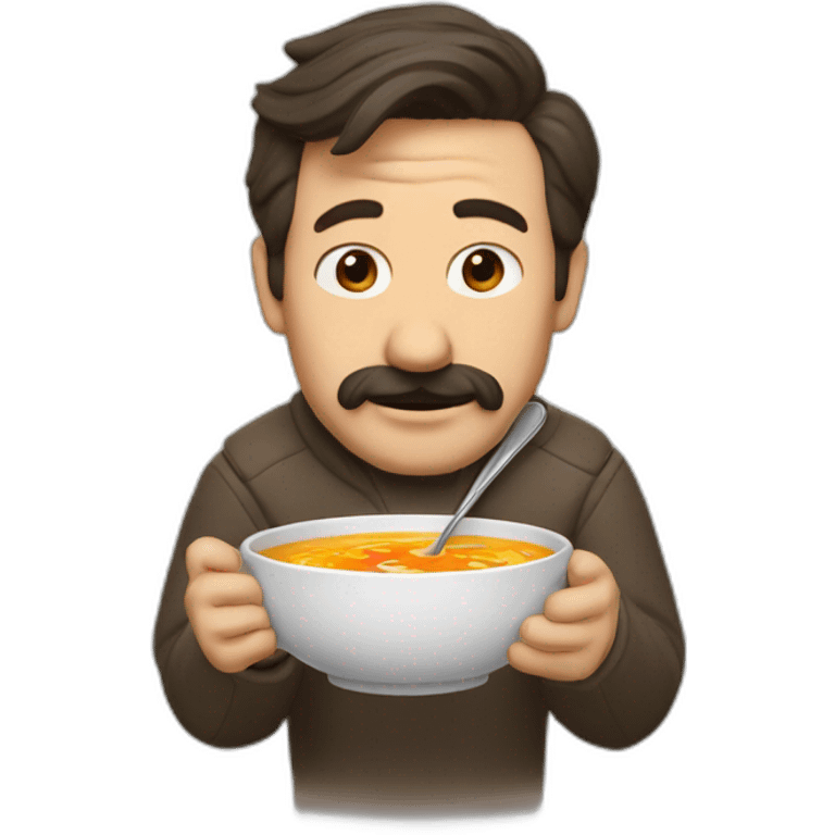 Ted lasso eating chicken soup  emoji