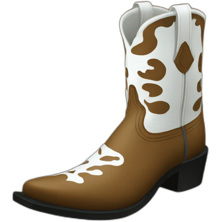 Santiag boot originally with white pattern emoji