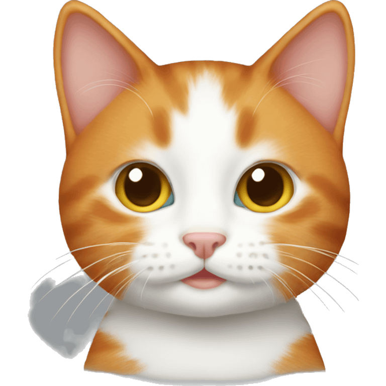 Ginger and white kitty  emoji