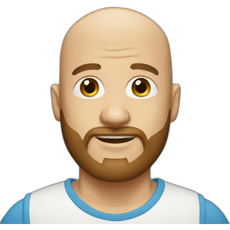 Bald men with beard emoji