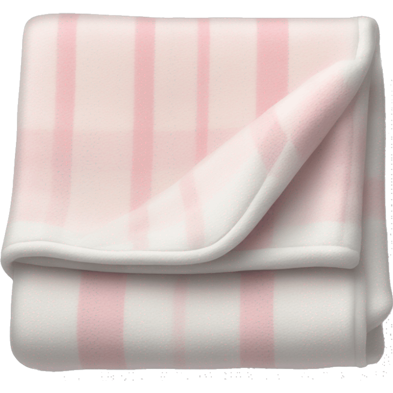 Plad white and light pink blanket folded  emoji