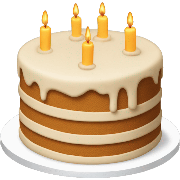 Beige birthday cake emoji