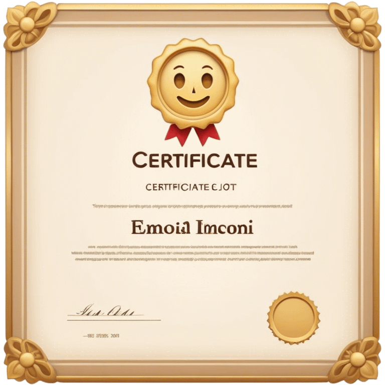 Certificat beige  emoji