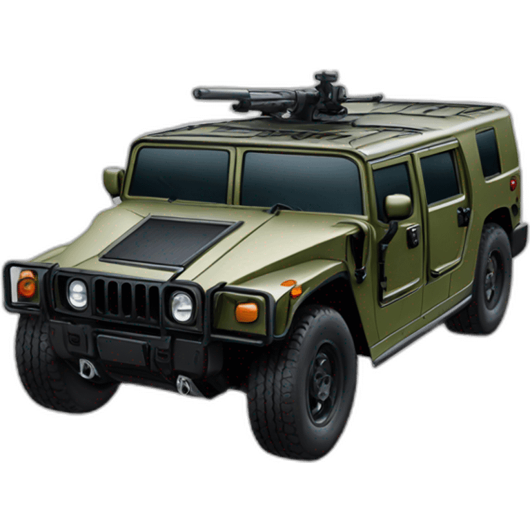 Vladimir Poutine in a Hummer h1 emoji