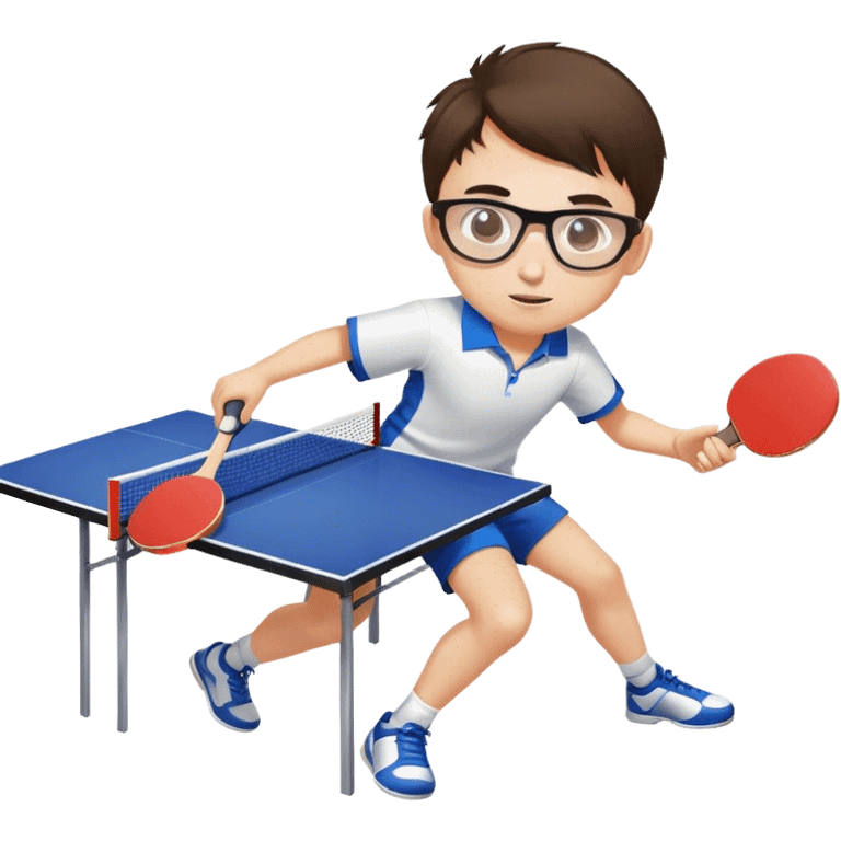 Table tennis glasses boy emoji