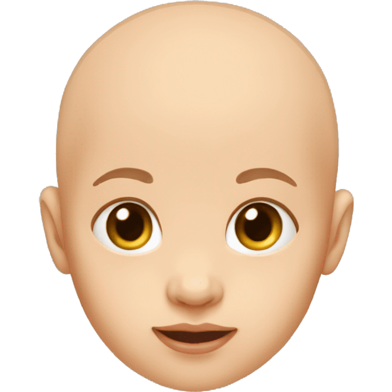 baby head, no hair emoji