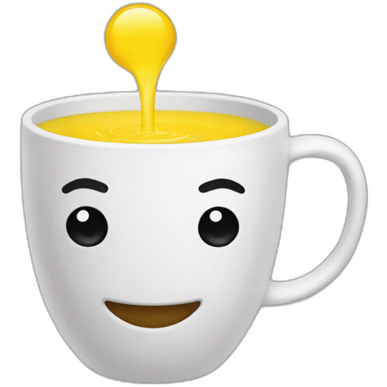 Cup with yellow water emoji