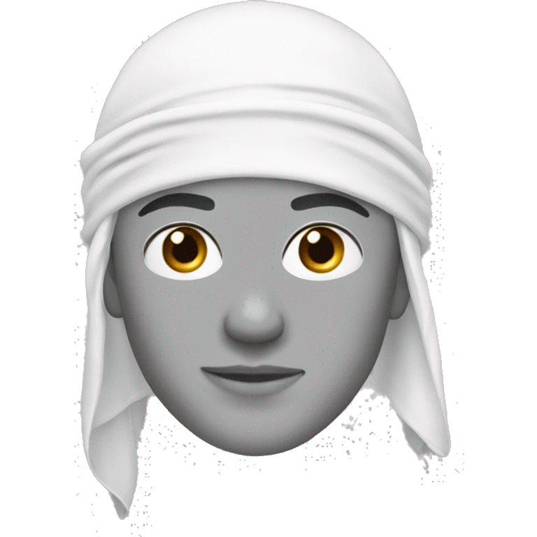 white Durag with a cap emoji