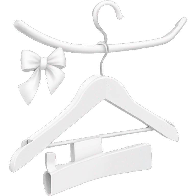 White clothes hanger with a bow on the hook emoji