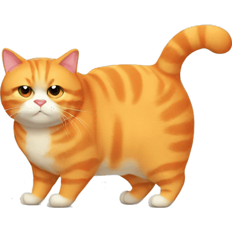 fat orange cat emoji