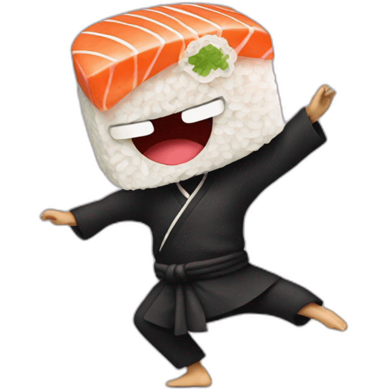 Dancing sushi emoji