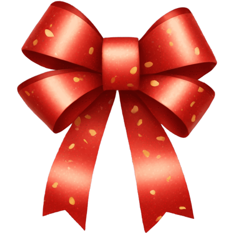 red confetti gift bow emoji