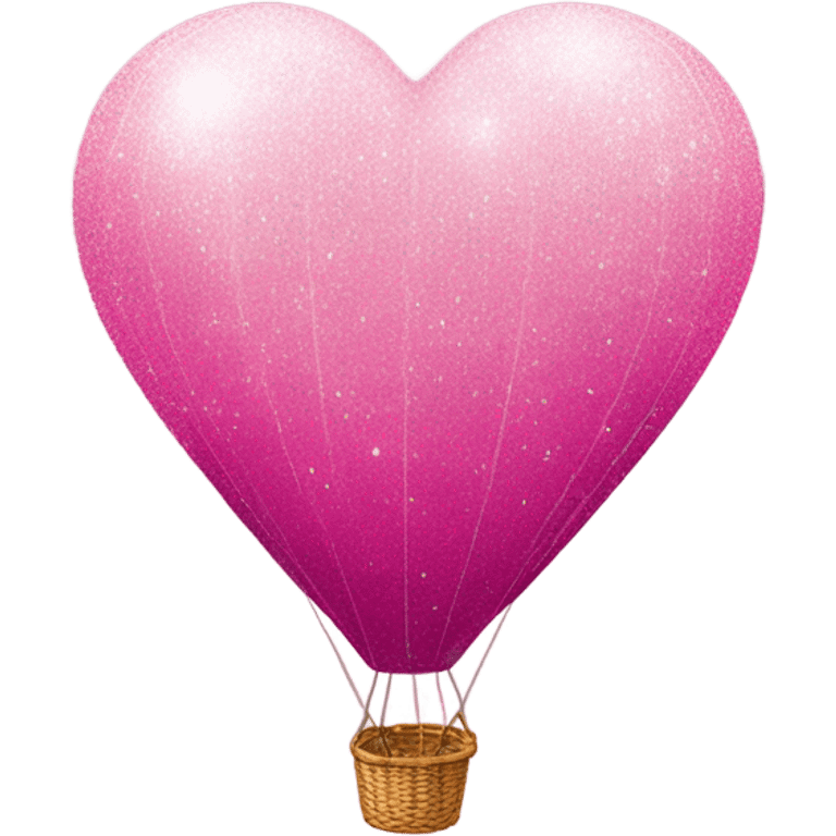 Pink Ombre Heart-Shaped air balloon with glitter  emoji