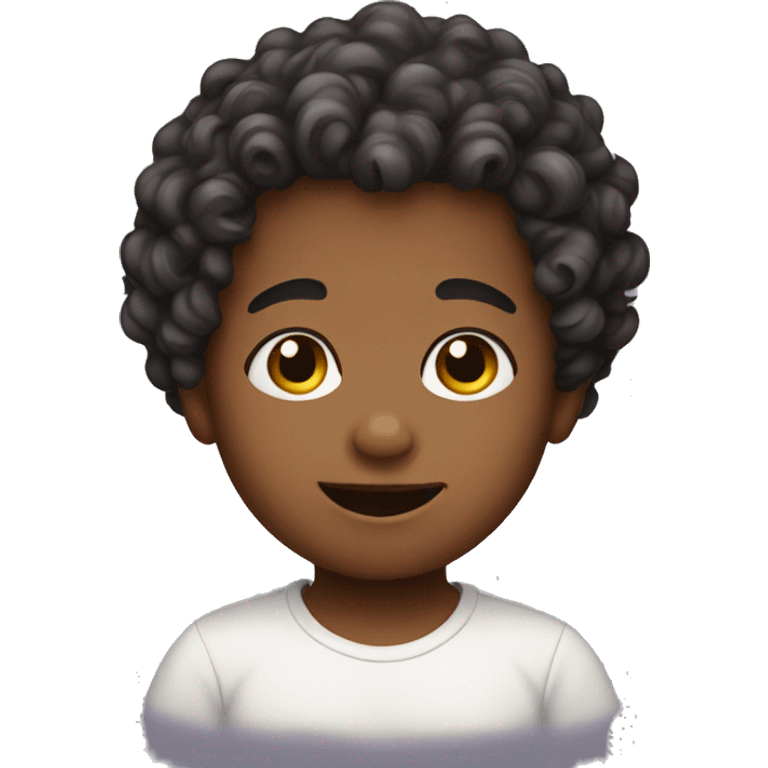 a boy baby with curl hair emoji