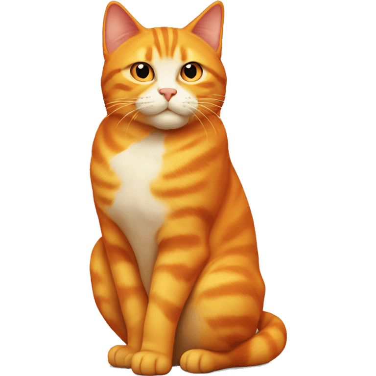 Orange cat fat emoji